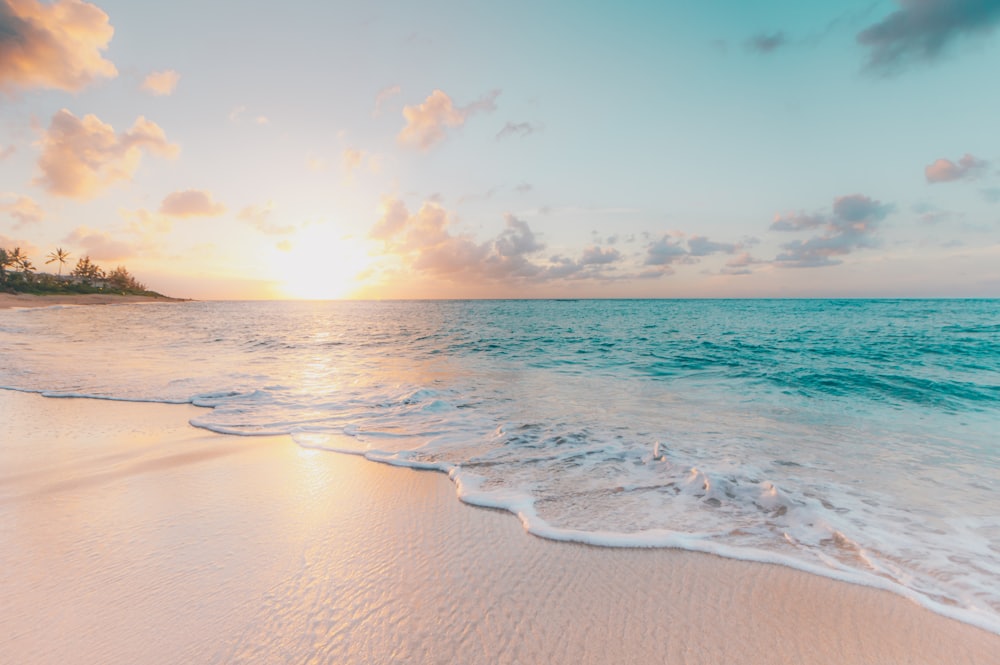 Bali beach at sunset